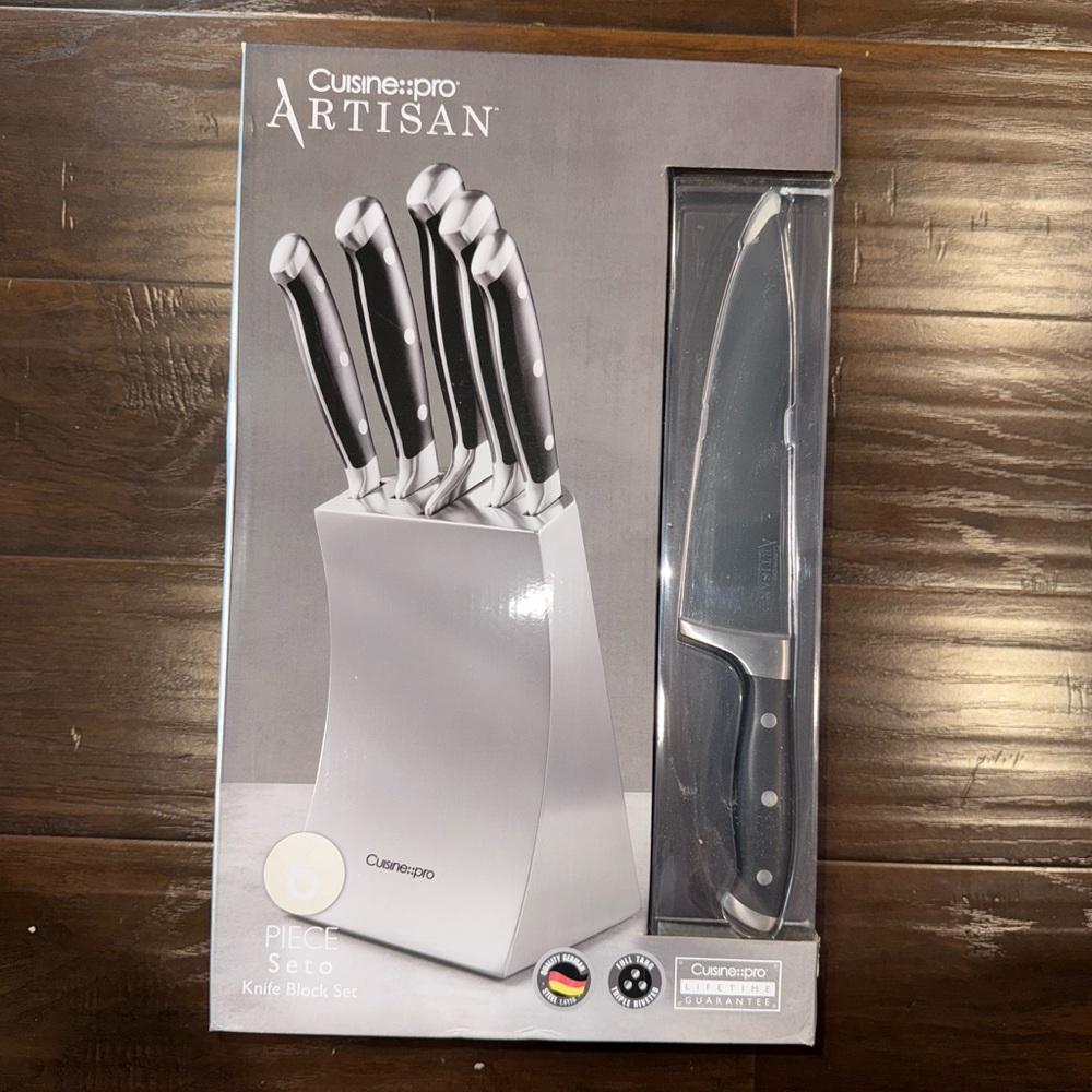 Artisan Knife Block Set - Black and Silver